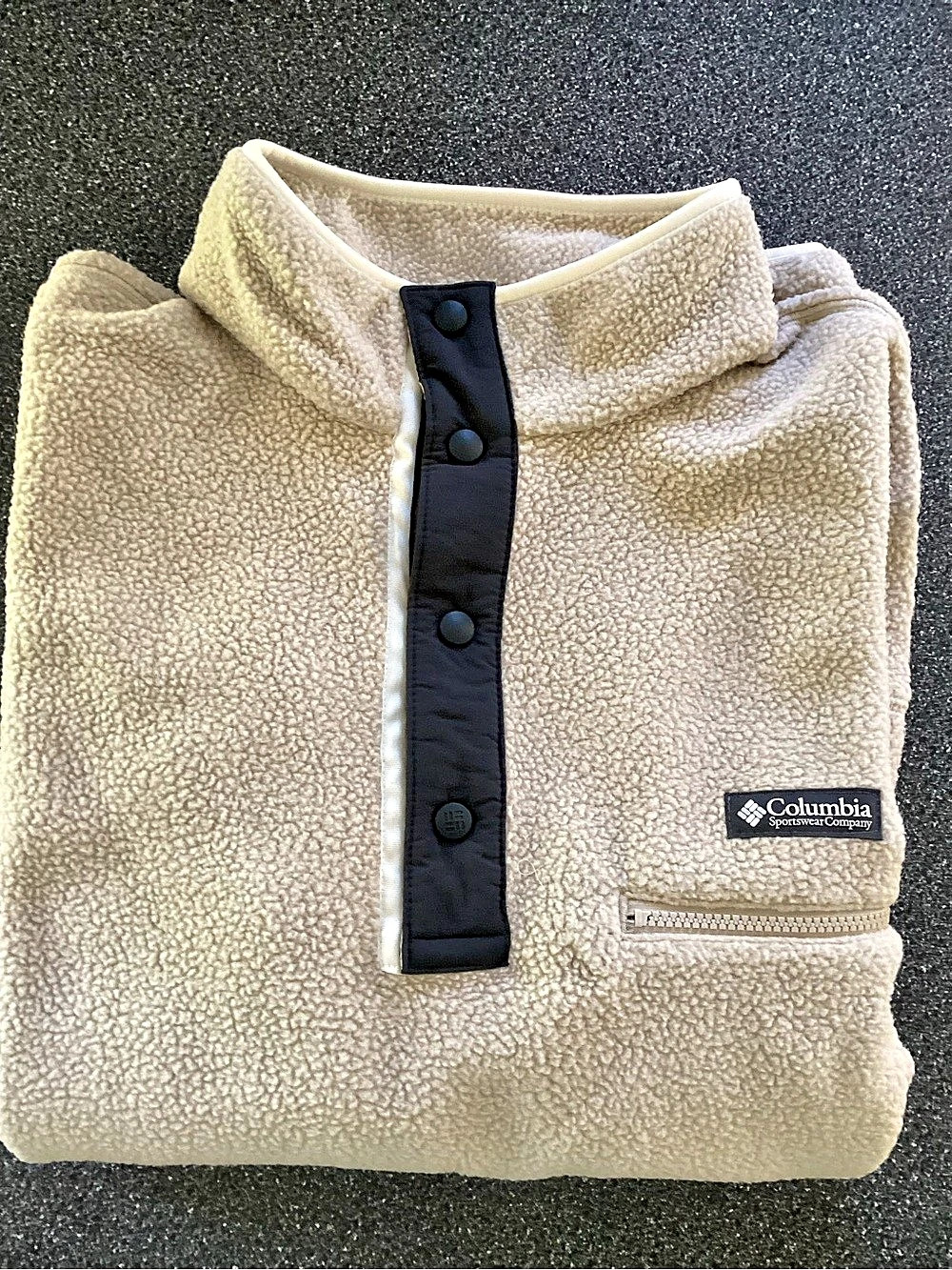 NWT Columbia Helvetia Half Snap Fleece Men's Cream Fleece Pullover Men’s XL